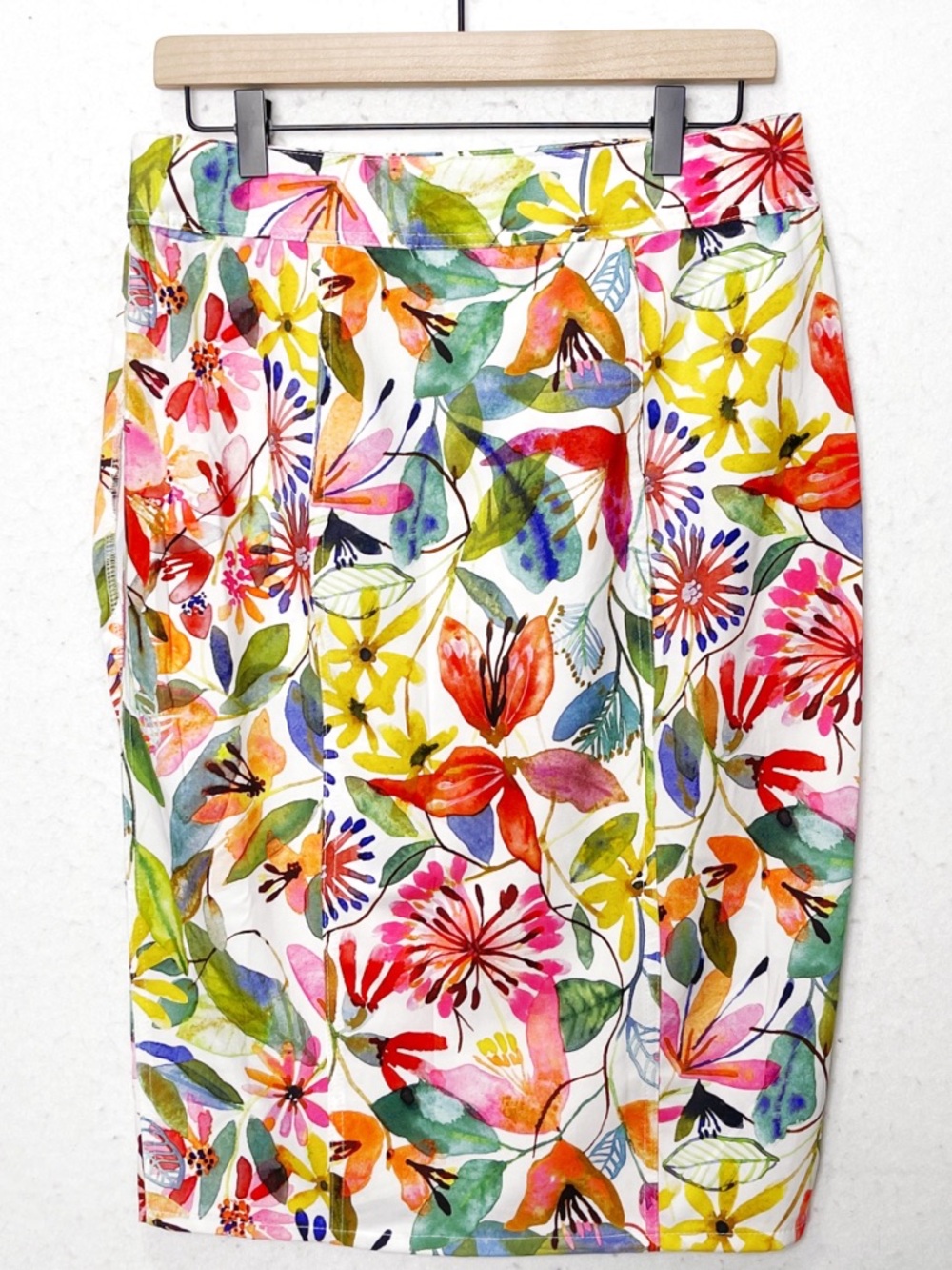 RIPSKIRT Wildflower Watercolor Length 3 Batik Floral Wrap Skirt Size Small Art - Picture 4 of 9